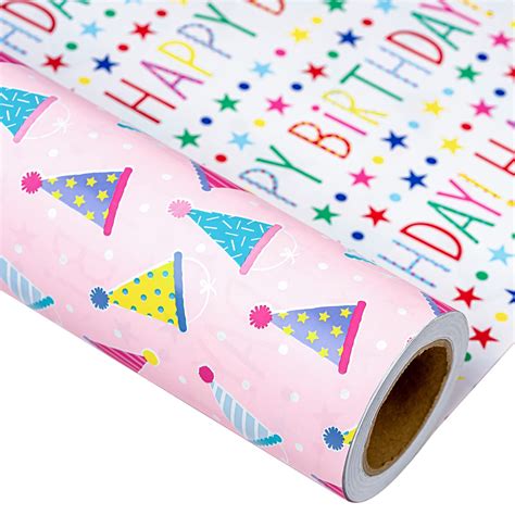 Amazon.com: MAYPLUSS Birthday Gift Wrapping Paper Roll - 17Inch X 32 ...