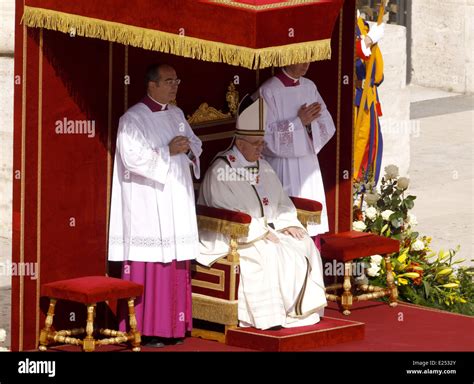 The inauguration of Pope Francis in St Peter's Square Featuring: Pope ...