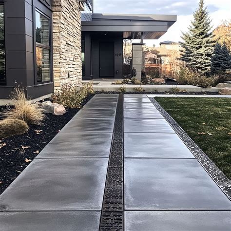 Modern Stamped Concrete Walkway Ideas on a Budget | 48 pics