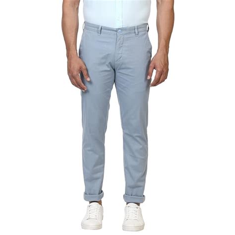 Colorplus Checkered Casual Cotton Blend Medium Blue Contemporary FIT ...