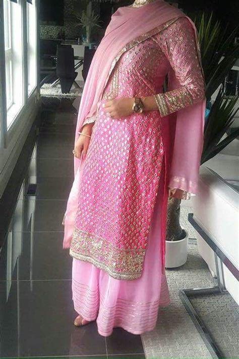 Buy light pink colour punjabi suit - In stock
