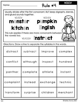 6 Syllable Types Worksheets 的图像结果
