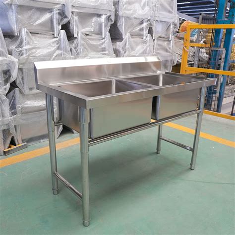 Commercial Stainless Steel Kitchen Sink - Double Basin Durable ...