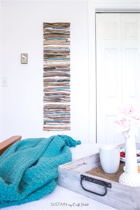 DIY Coastal Decor - Painted Driftwood Wall Art – Sustain My Craft Habit