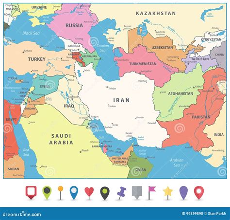 Printable Study Map Of Southwest Asia