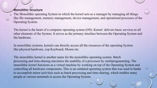 Monolithic Structure of Operating System 的图像结果