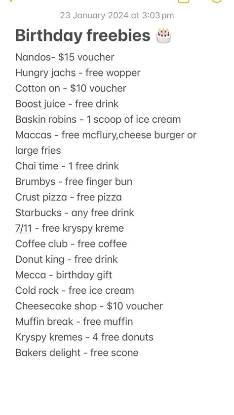 11 Birthday freebies ideas | birthday freebies, free birthday stuff ...