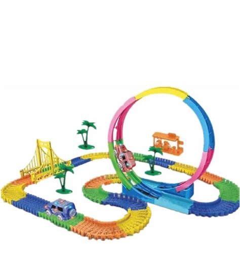 Magic tracks - 366 pieces- 18 feet track -Bend Flex & Glow Racetrack w ...