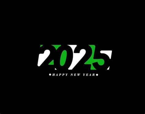 Neujahr 2025 Text Typographie Design Glückliches Element Flyer Banner ...