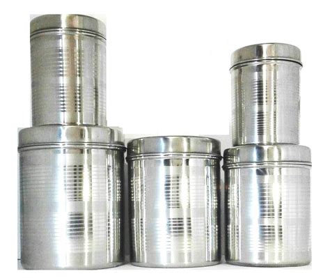 STAR ANGLE Stainless Steel Dibba Set | 5 Pcs Steel Dabba Set for ...