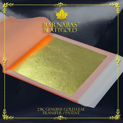 Buy Barnabas Blattgold 23K Genuine Gold Leaf sheets,25 Sheets 3.1 inch ...