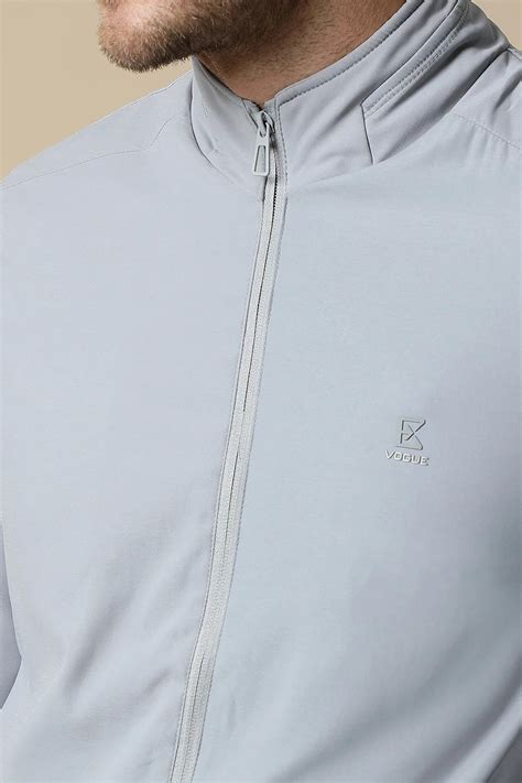 Buy Men's Light Grey Windbreaker Jacket by Fort Collins Online in India