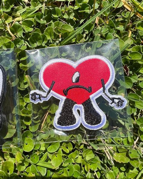 Bad Bunny Heart Iron on Patch Bad Bunny Heart Patch Bad - Etsy
