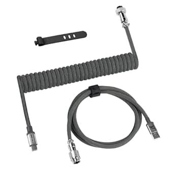 ATTACK SHARK Custom Coiled Keyboard Cable for Mechanical Gaming ...