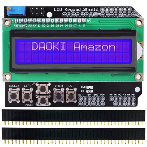 Buy DAOKI LCD Keypad Shield LCD1602 Expansion Board Module Display for ...