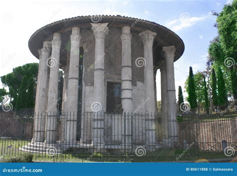 Temple of Vesta in Rome . Frontal View Stock Photo - Image of ancient ...