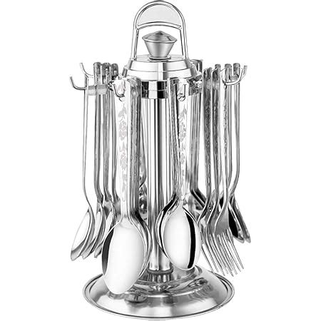 Parage Lily Stainless Steel Cutlery Set of 24, Contains Master Spoons ...