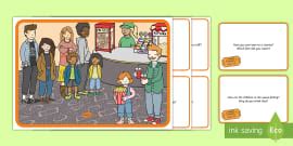Picture Scene and Question Cards (teacher made)