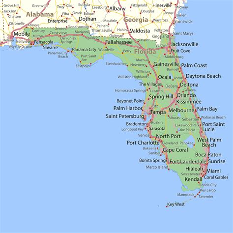 Map Of West Coast Of Florida Cities | Maps Of Florida