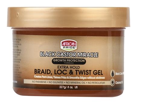 African Pride Black Castor Miracle Braid Lock And Twist Gel ingredients ...