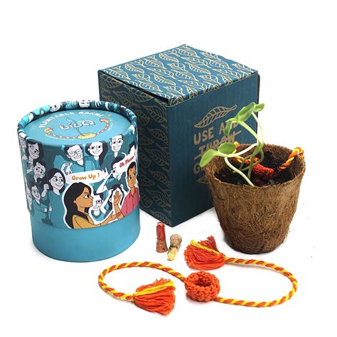 bioQ Eco-friendly Plantable Rakhi | Planting kit + Roli & Chawal ...