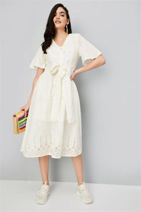 Buy Women Printed Tie-up Midi Dress Online at just Rs. 1499.0 ...