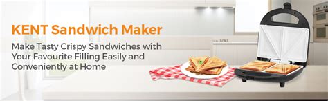 Buy Kent Sandwich Maker, (16024), 700W, Non-Toxic Ceramic Coating Plate ...