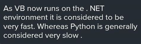 visual basic is a fastest programming language is it true or false ...