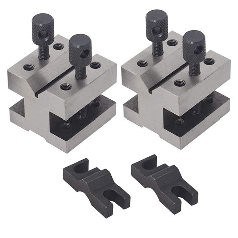 Buy findmall V Block with Clamp Set Hardened Steel 90 Degree Angle ...