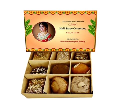 Half Saree Return Gift Box|Pavadai Dhavani Return Gift Box|Mirchi
