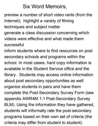 6 Word Memoir | Examples