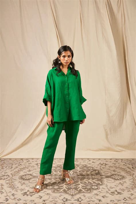 Panna Linen Oversized Flared Shirt Set – PROJECTTETEATETE