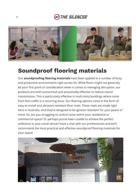 Soundproof Flooring Materials - thesilencer421 - Page 1 - 6 | Flip PDF ...