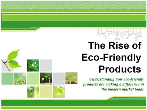 The Greening of Business, Power Point Presentation Example