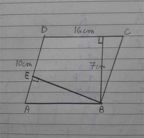 ABCD is a parallelogram in which BF is perpendicular to DC and BE is ...