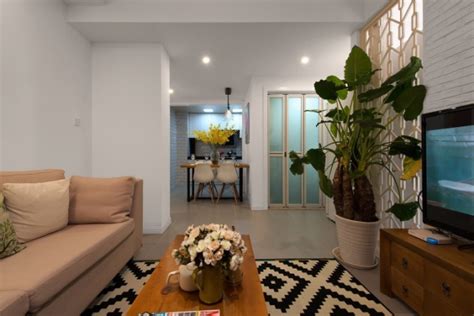 现代简约一居室40平米4万-国和路600弄小区装修案例-上海房天下家居装修网