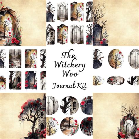 Journal Kit Graveyard Walk / Scrapbook Kit Journal Sheets & Ephemera ...