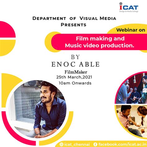Webinar on Film making and Music Video Production 2021 @ ICAT, Chennai
