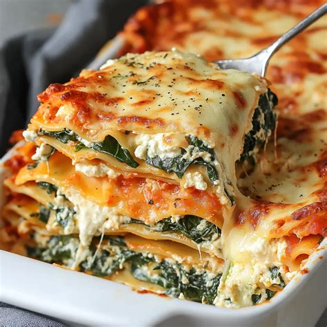 Easy Spinach Lasagna Recipe with Ricotta and Mozzarella - Quickie Recipe