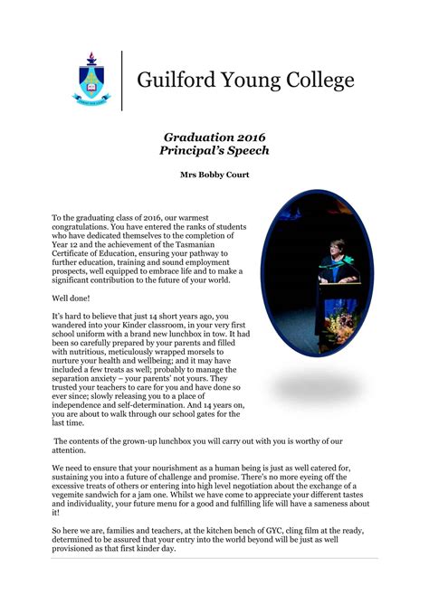 Free Printable Graduation Speech Templates [PDF] For Students