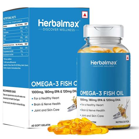 Omega 3 Fish Oil Capsules 1000mg | Heart, Brain & Joint Support