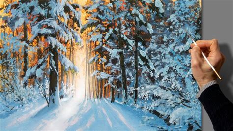 Image result for Easy Acrylic Winter Scene Tutorial
