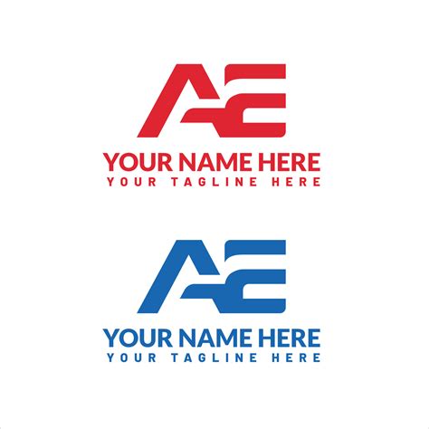 ae letra logo o ae texto logo y ae palabra logo diseño. 23130553 Vector ...