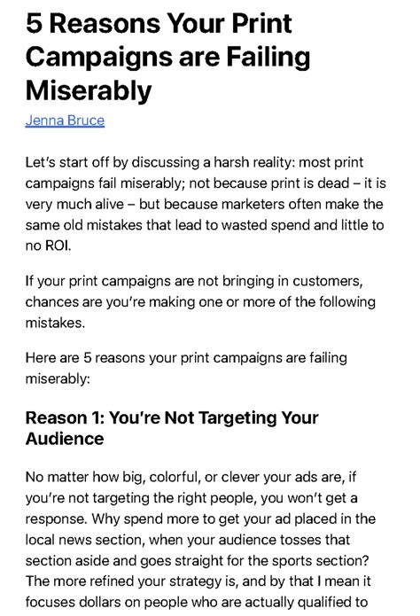 5 Mistakes to Avoid in Print Campaigns for Better ROI - Studocu