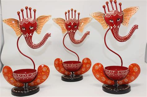 Buy GMDT Enterprises Unique Diya Diwali Lamp Idol Showpieces Metal Art ...