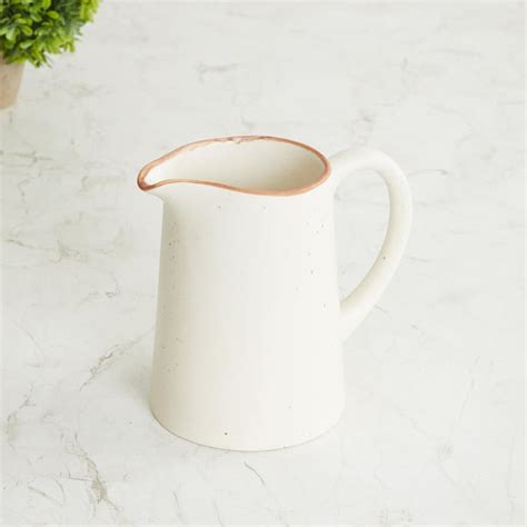 Buy Fiesta Off-White Ceramic Straight Jug Shaped Planter from Home ...