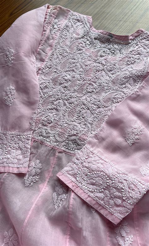 Women's Lucknowi Handcrafted Cotton Chikankari Kurti - HONC0248228