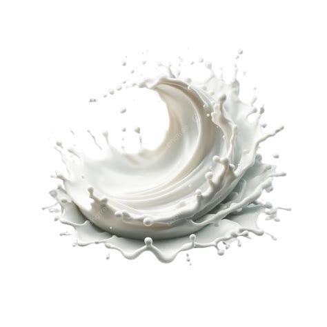 Milk Splash Isolated On Transparent Background Generative Ai, Milk ...