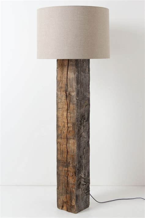 Gwinnett Floor Lamp | Rustic floor lamps, Rustic flooring, Wood floor lamp