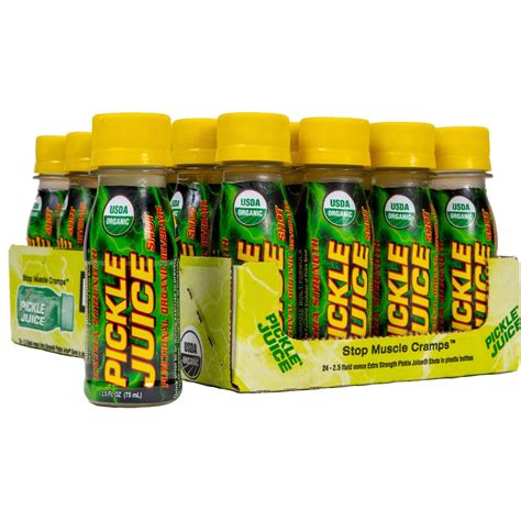 Buy Pickle Juice Sports Drink, 2.5 oz Shot, USDA Organic, Muscle Cramp ...